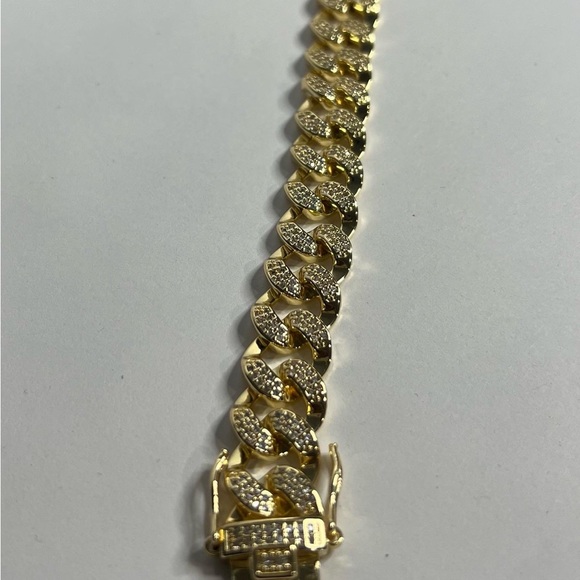 14k gold filled Cuban link bracelet - Picture 3 of 4